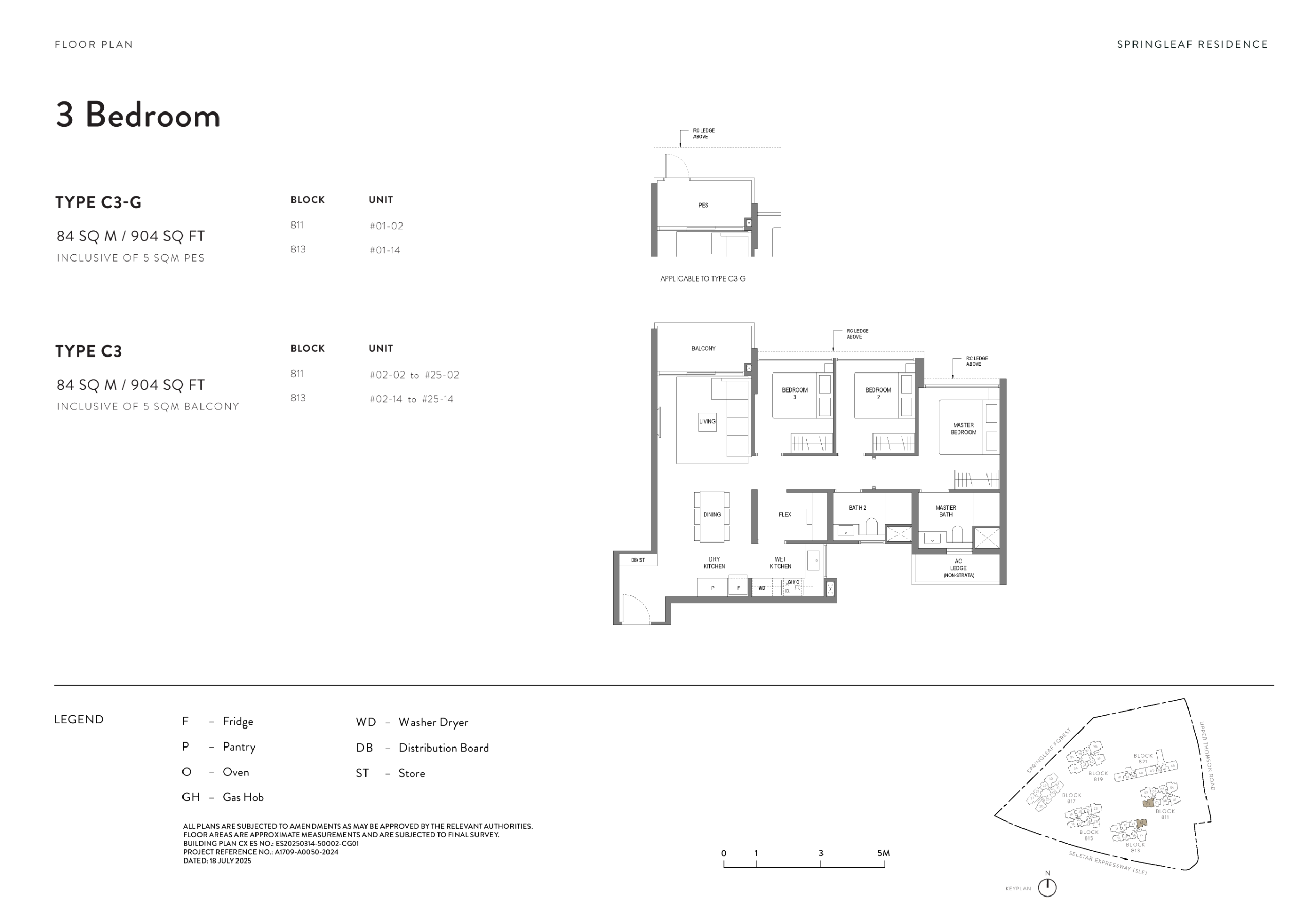 Springleaf Residence 3 Bedroom Floor Plan 3