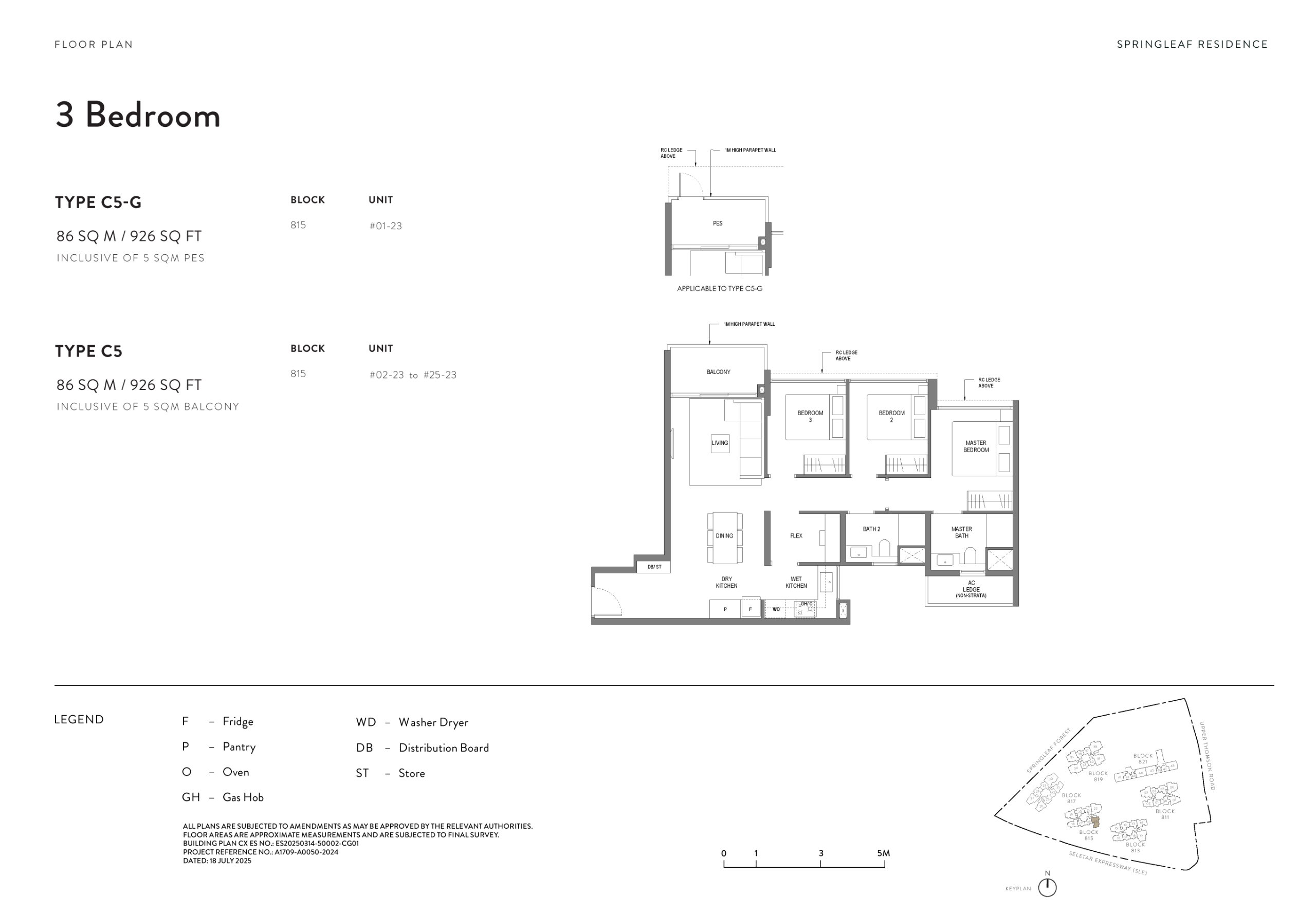 Springleaf Residence 3 Bedroom Floor Plan 5