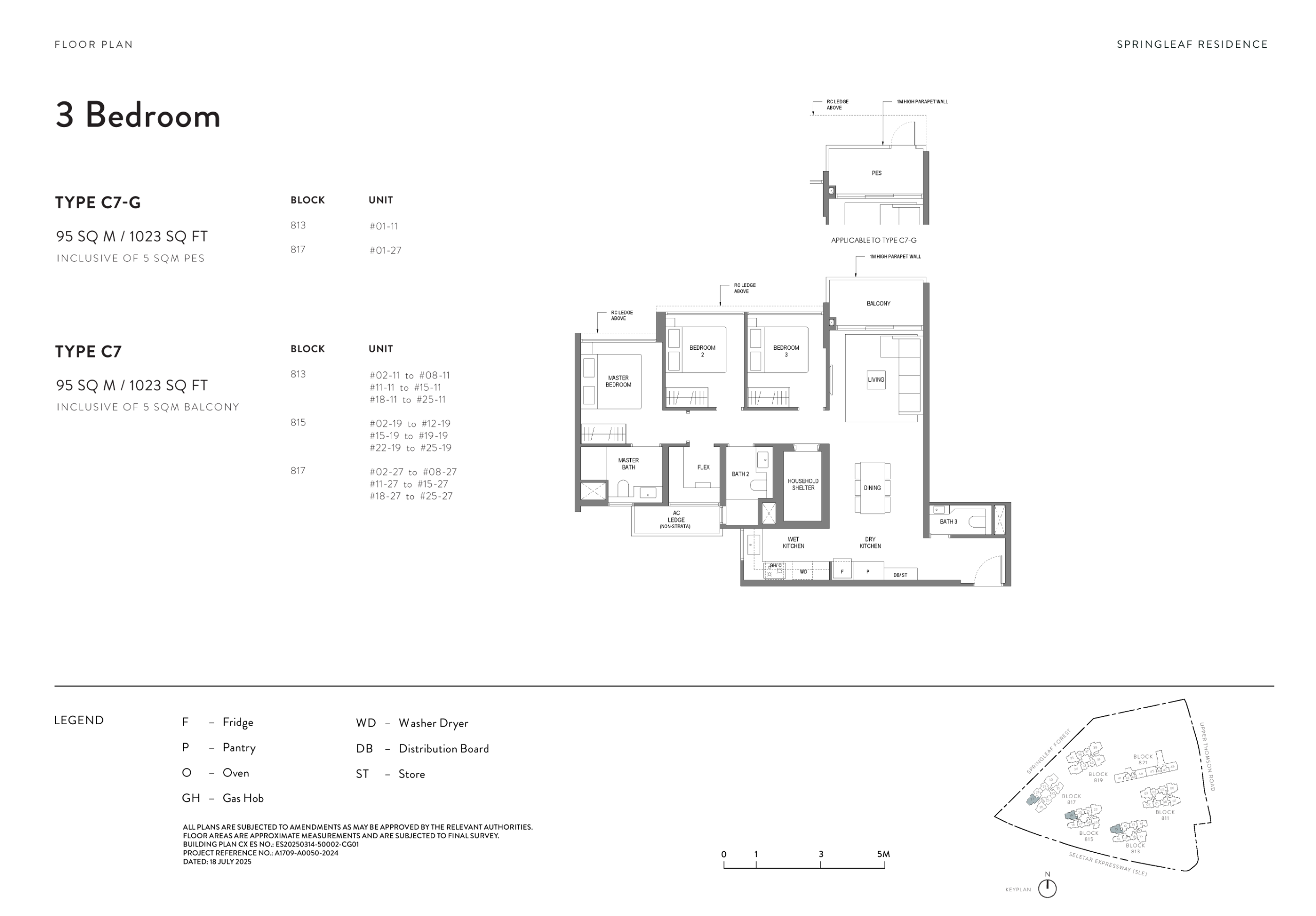 Springleaf Residence 3 Bedroom Floor Plan 7