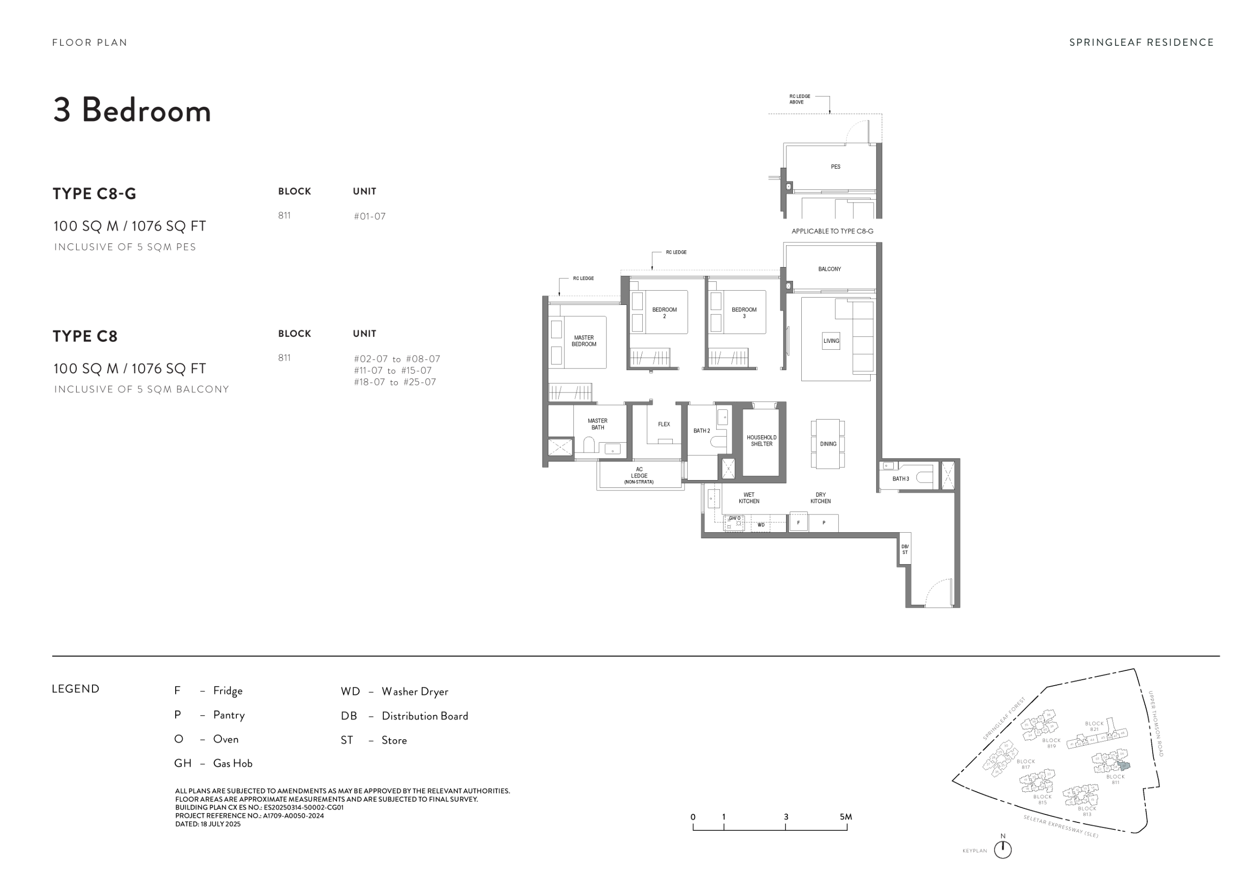 Springleaf Residence 3 Bedroom Floor Plan 8