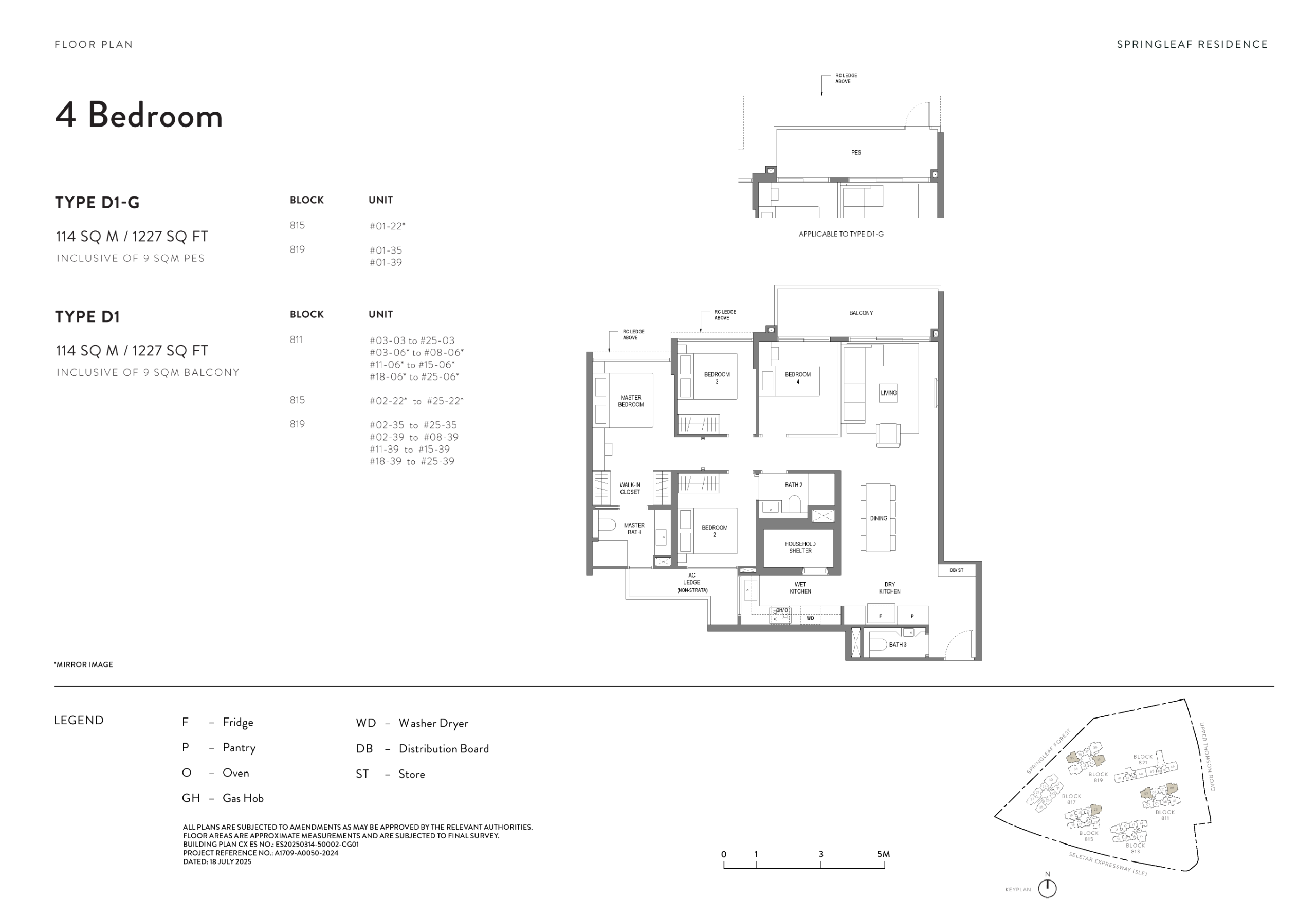 Springleaf Residence 4 Bedroom Floor Plan 1