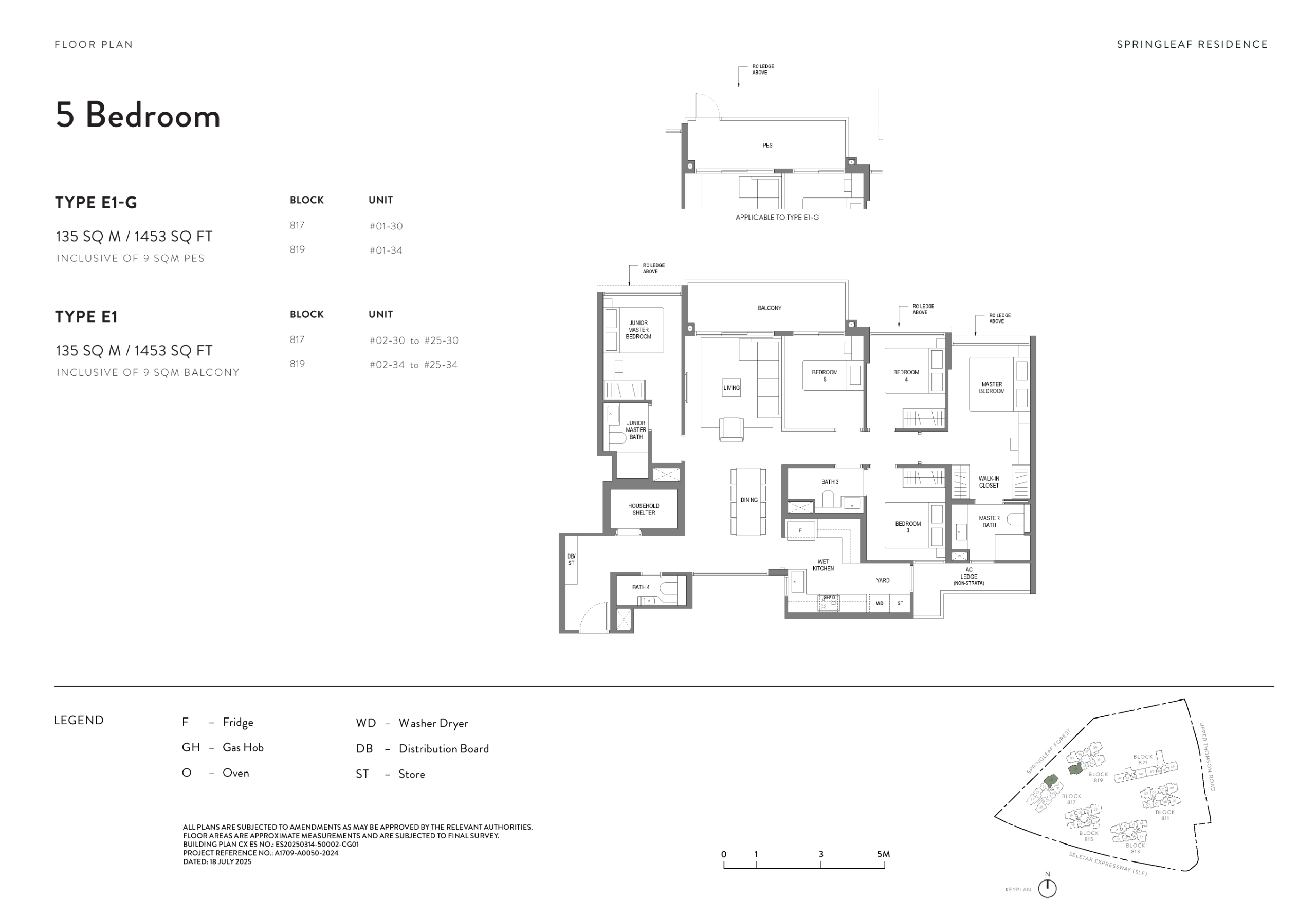 Springleaf Residence 5 Bedroom Floor Plan 1