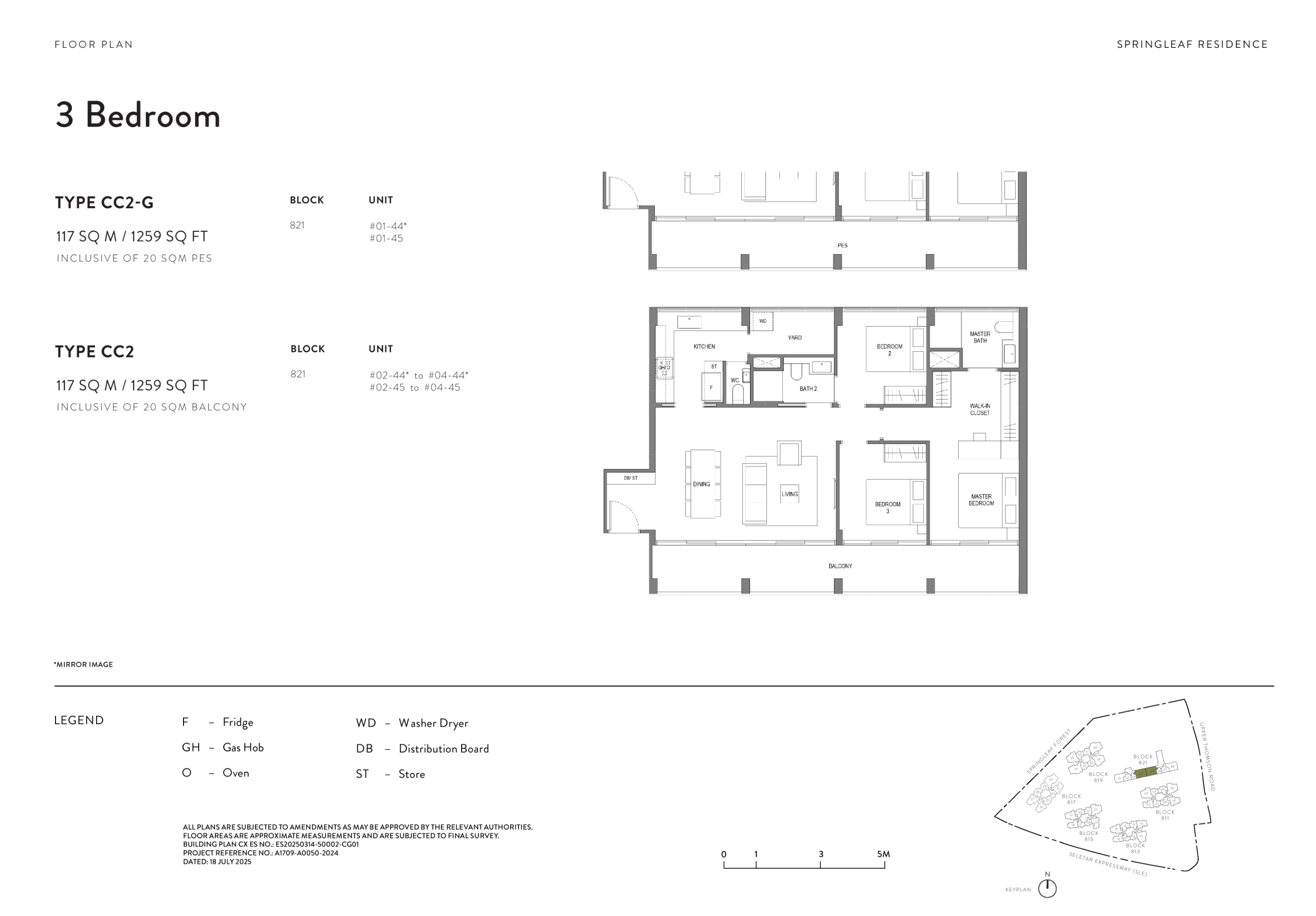 Springleaf Residence Conserved Block 3 Bedroom Floor Plan 2